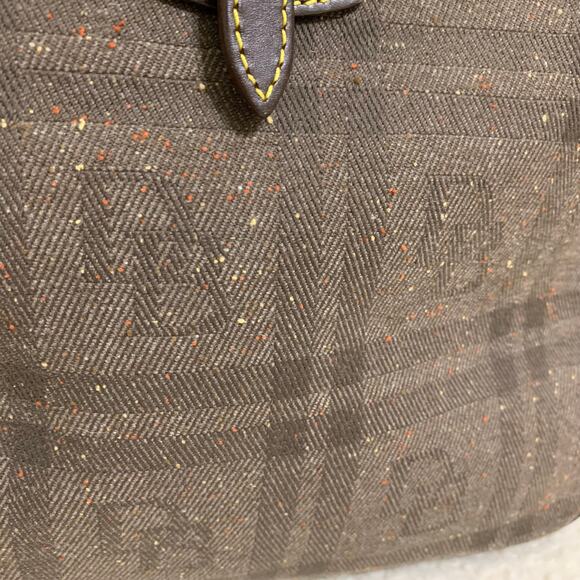 DOONEY & BOURKE Vintage N/S Expresso Plaid Canvas Logo Shopper Tote SP144 - Picture 2 of 16